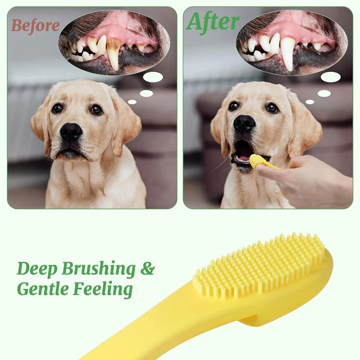 Soft Pet Finger Toothbrush Food Grade Silicone Brush