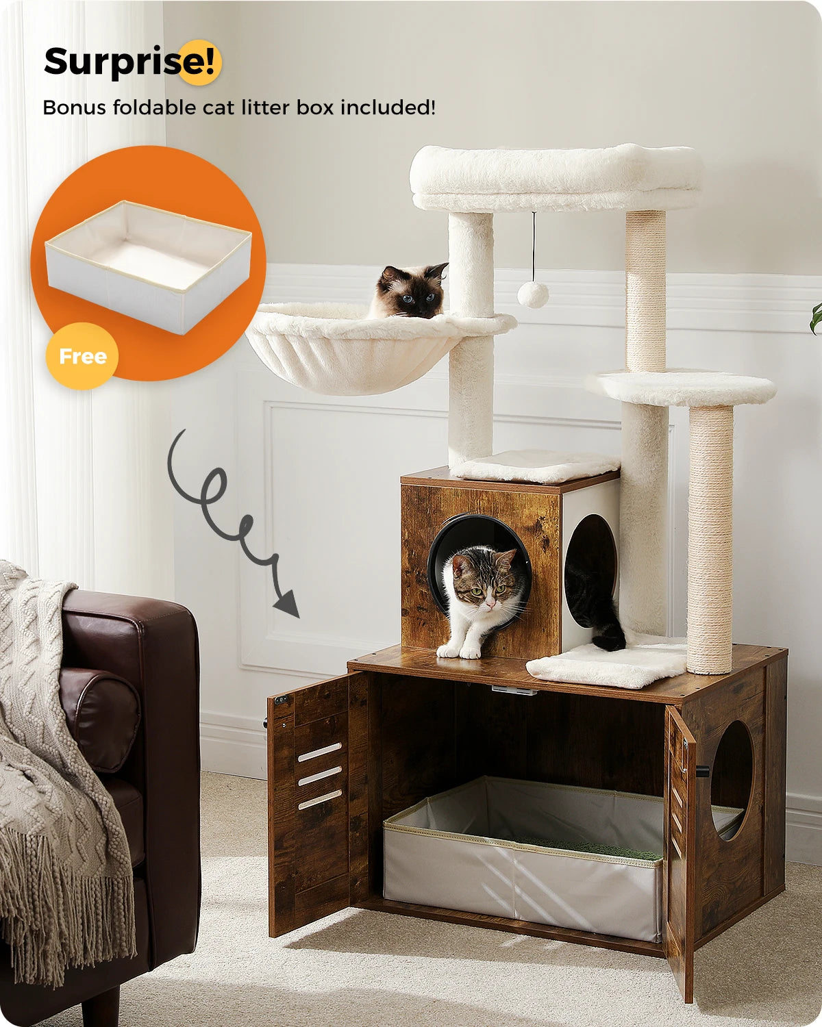 Cat Tree w/Litter Box