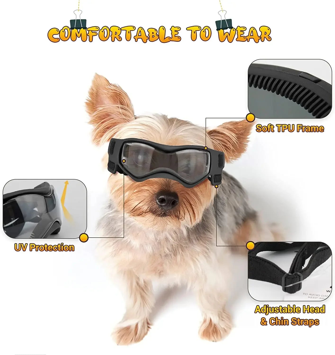 Dog Sunglasses for Small Breed Riding/Driving