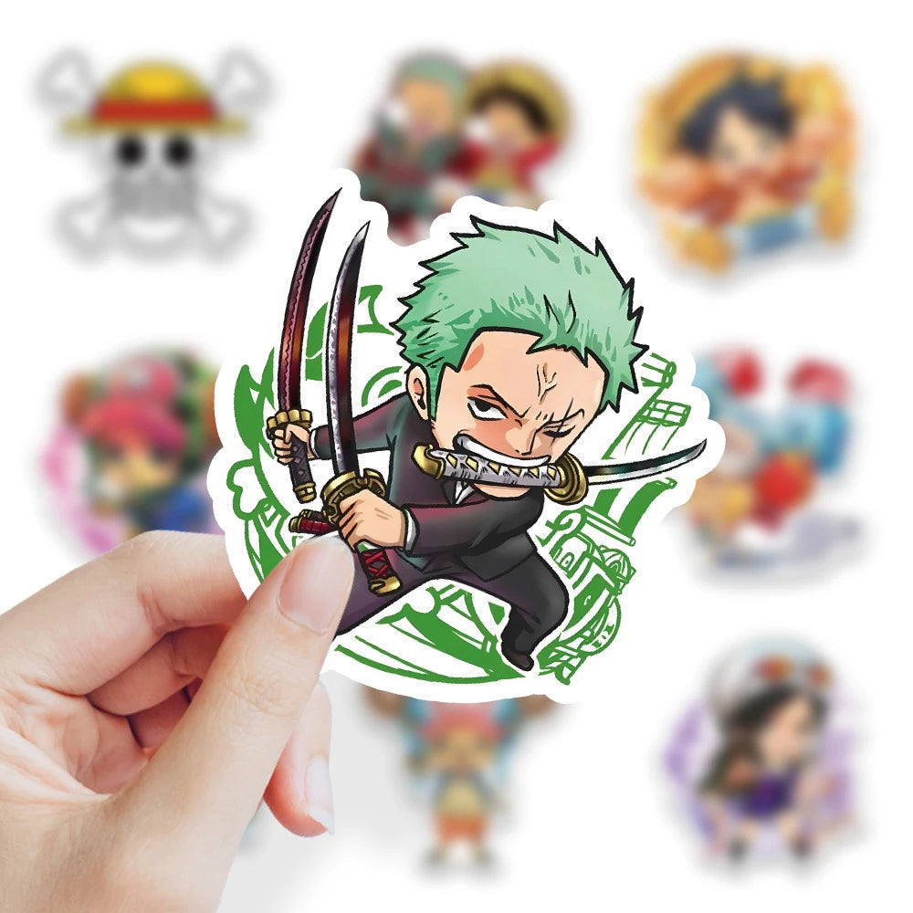 One Piece Anime Stickers Cute Cartoon