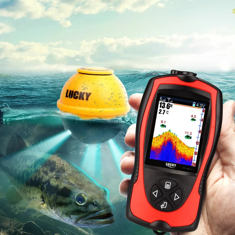 LUCKY Rechargeable Wireless Sonar for Fishing 45M Water Depth