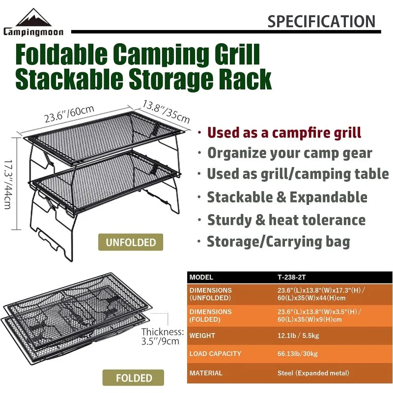 Steel Foldable Campfire Grill