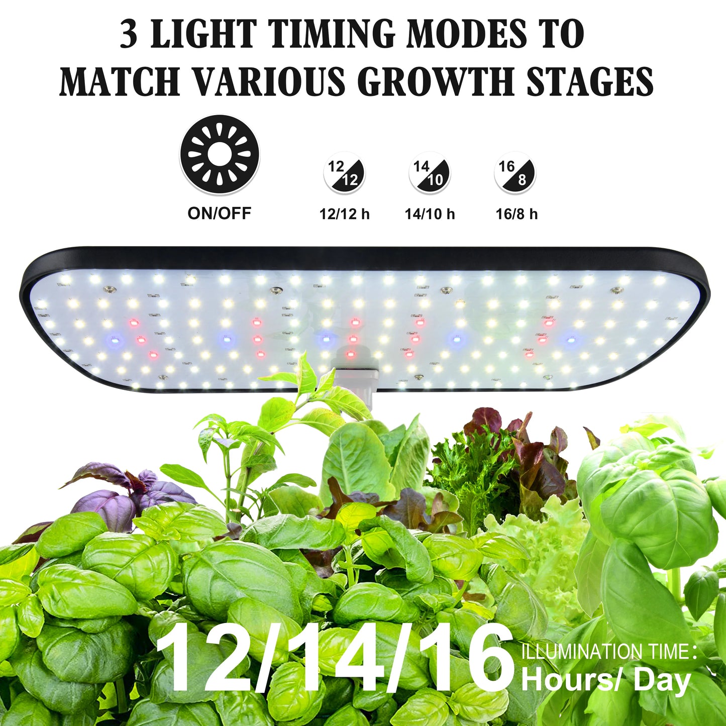 LED growth light hydroponic planter