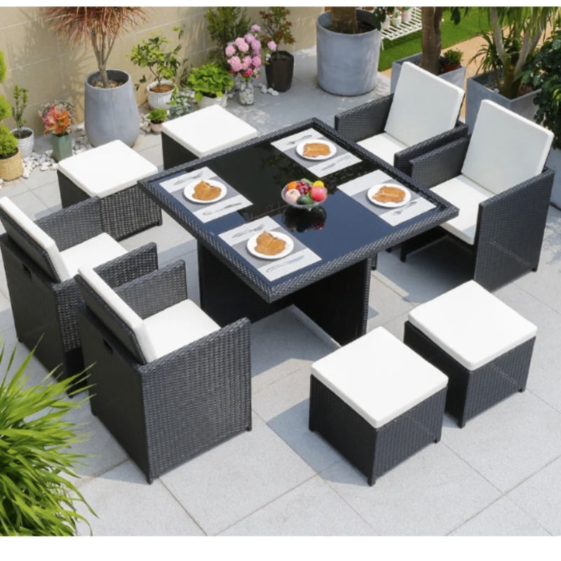 Patio Dining Sets, 5pcs/9pcs Outdoor - Michef's Outside