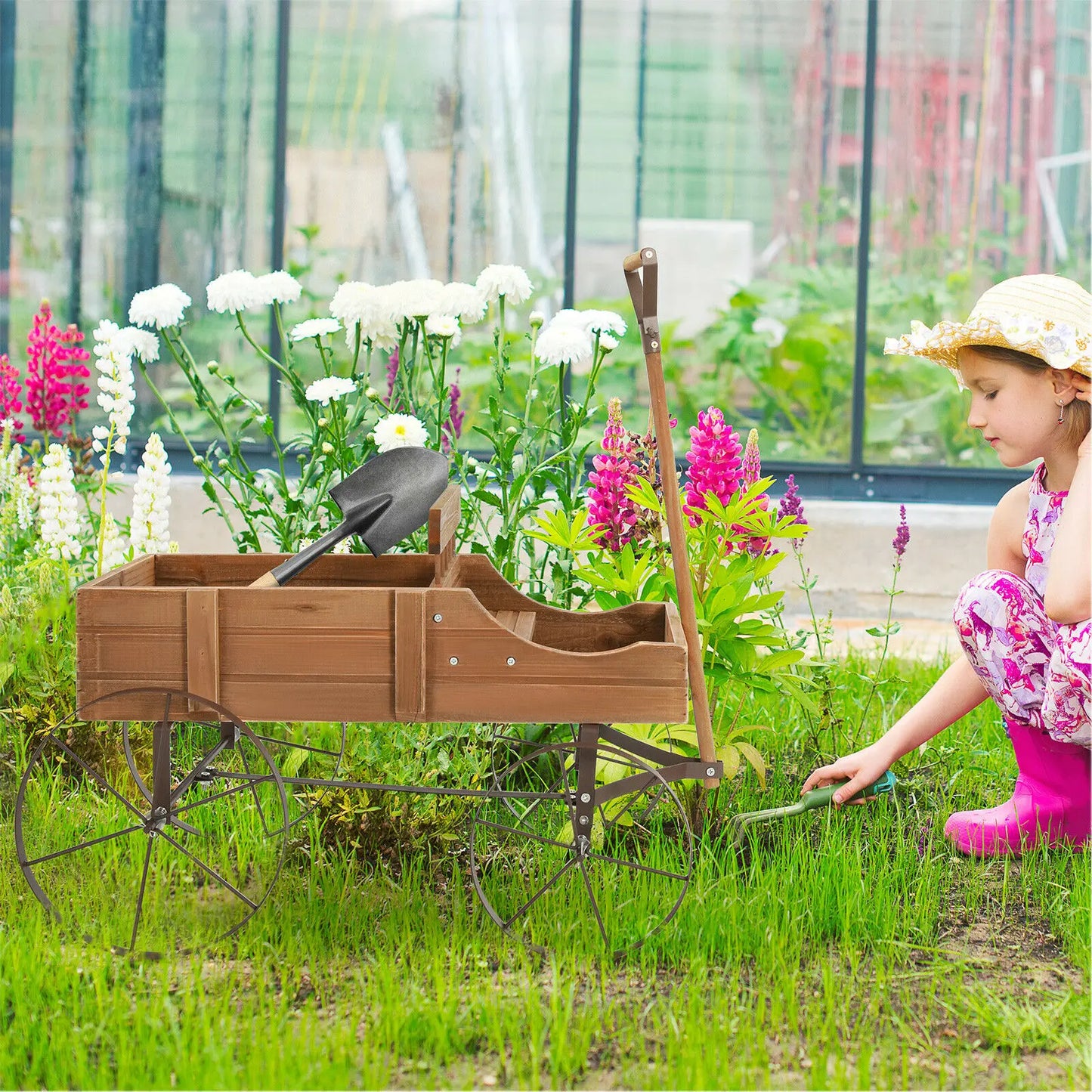 Antique Plant Bed Wagon