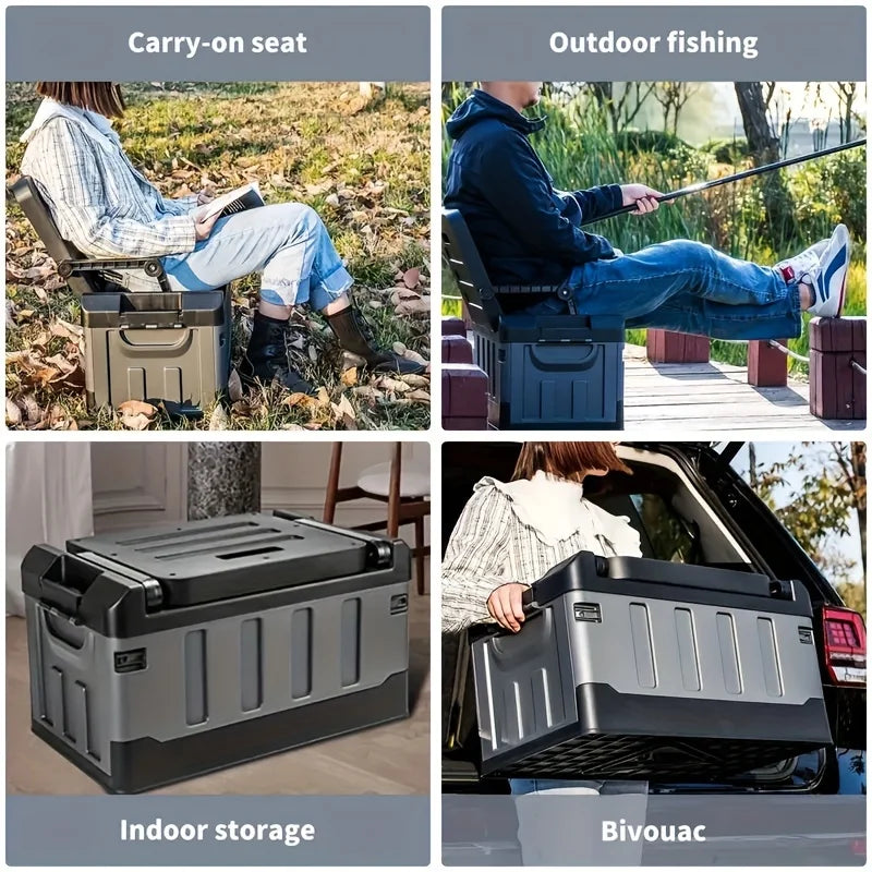 Versatile Large Foldable Storage Box - Durable for Outdoor, Camping, Clothes & Toy Organizer