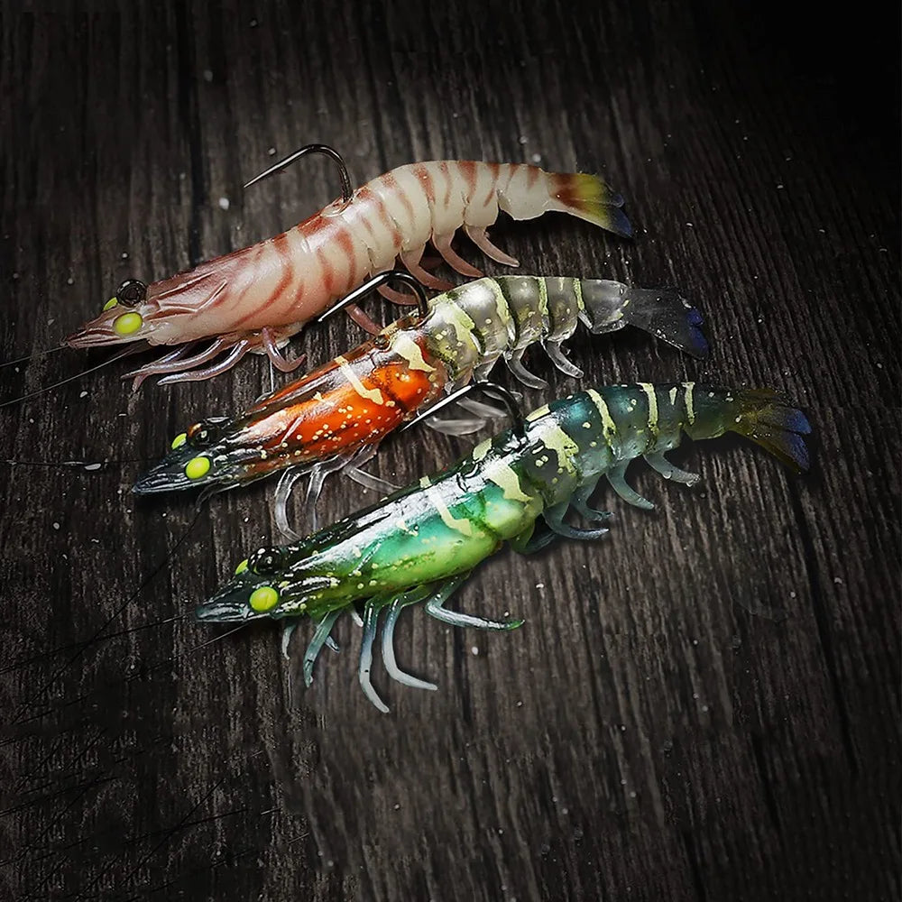 Luminous Fake Shrimp Soft Silicone Artificial Bait