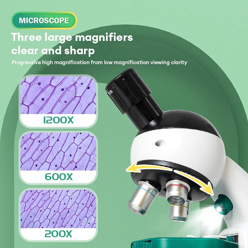 180X-1200X Microscope Children STEM Toy