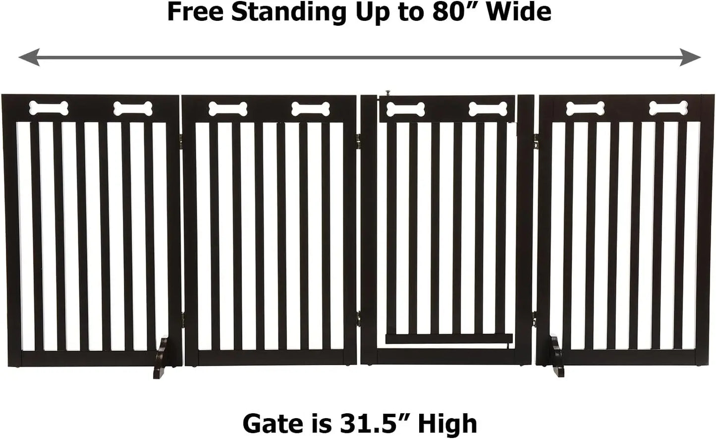 Freestanding Dog Gate with Door