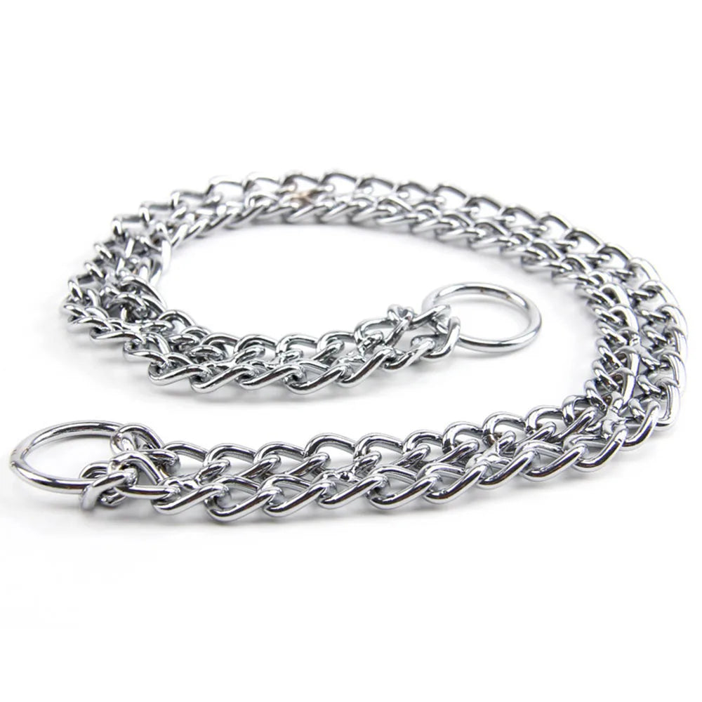 Double Row Stainless Steel Chain Slip Collar