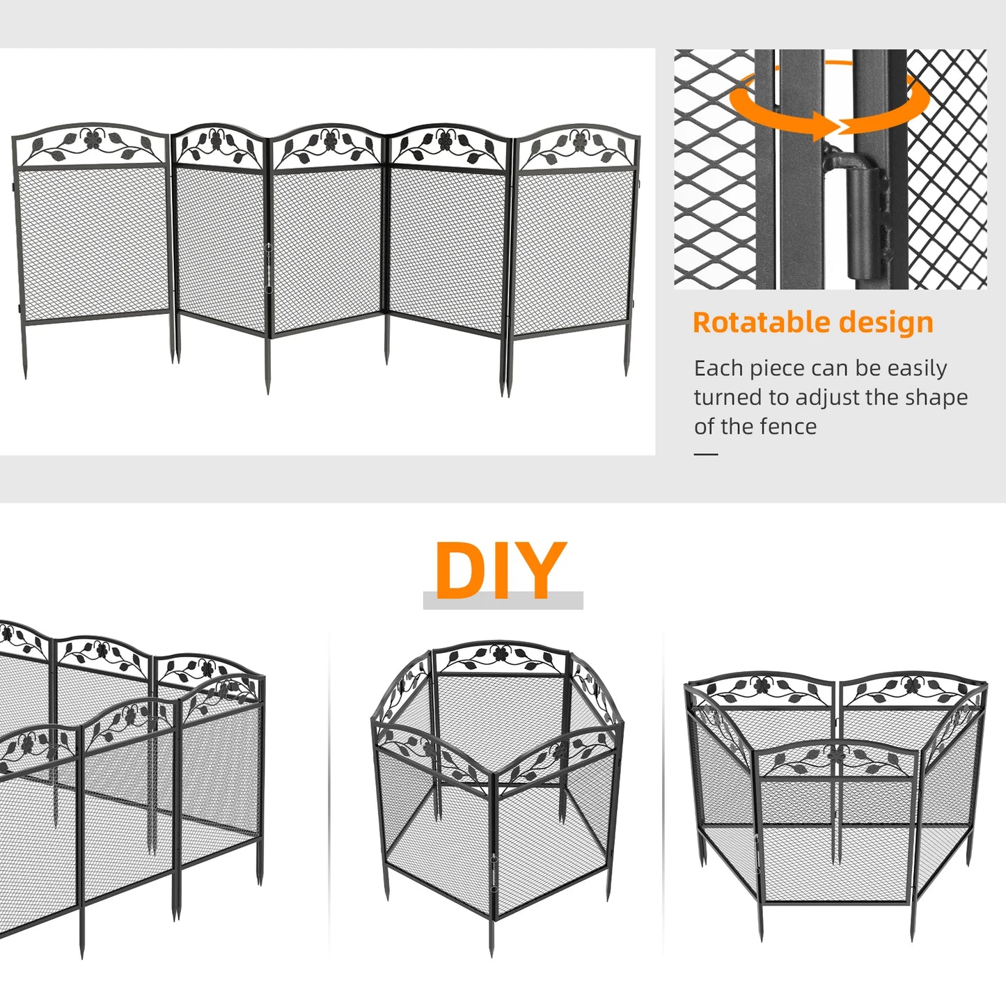 Animal Barrier Edging Pannels w/Safety Latch