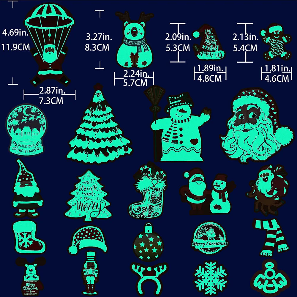 Glow in The Dark Winter Theme Stickers