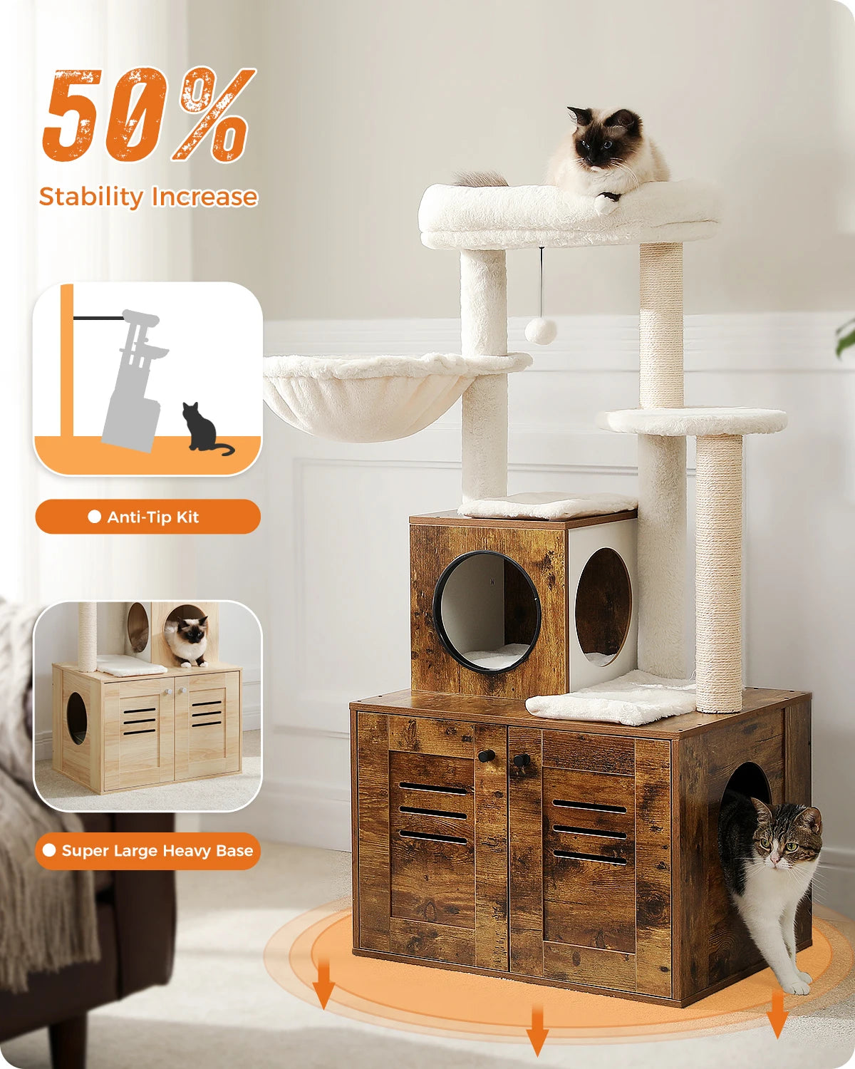 Cat Tree w/Litter Box