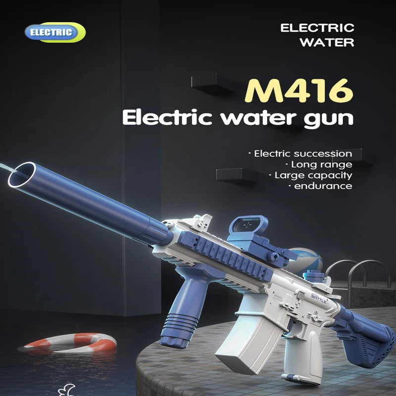 Long Range Electric Water Gun - Michef's Outside