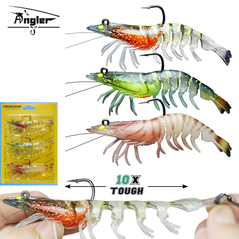 Luminous Fake Shrimp Soft Silicone Artificial Bait