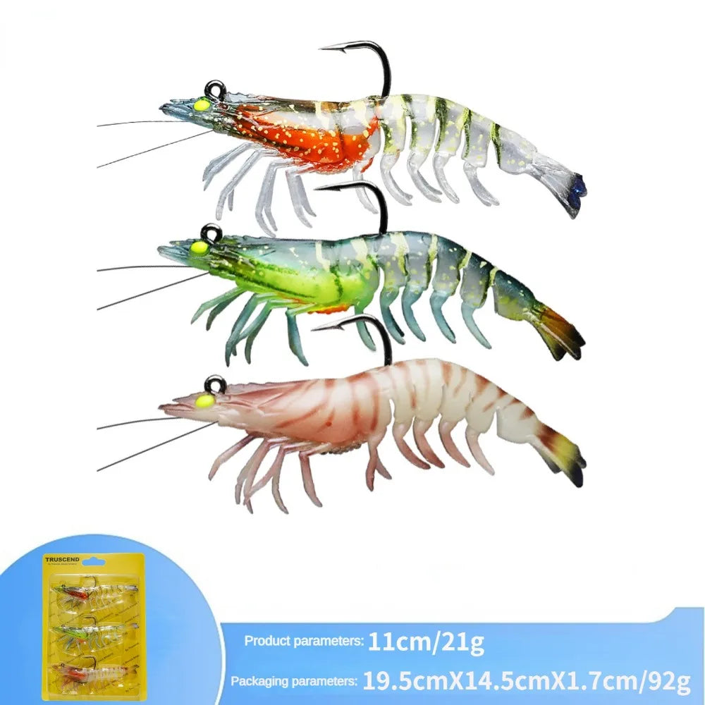 Luminous Fake Shrimp Soft Silicone Artificial Bait