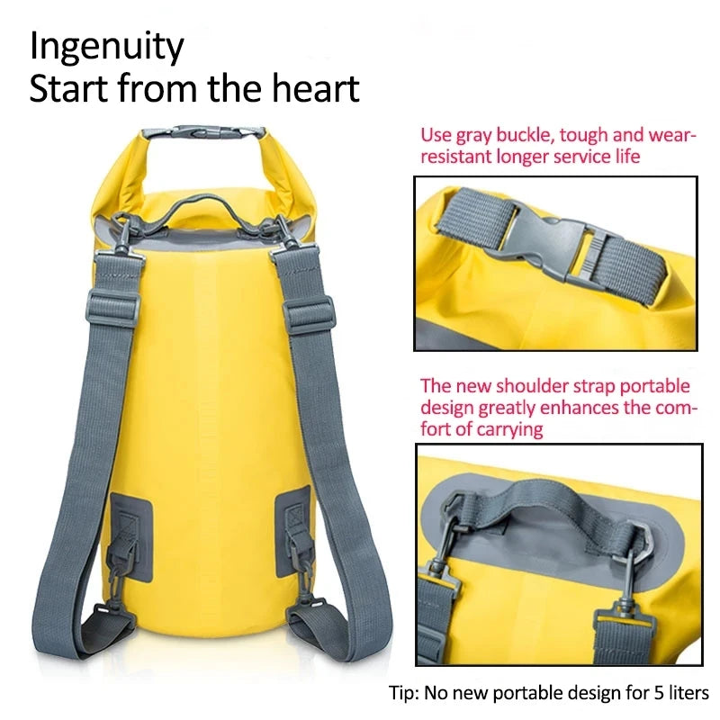 PVC Waterproof Dry Bag 5L/10L/15L/20L/30L Backpack