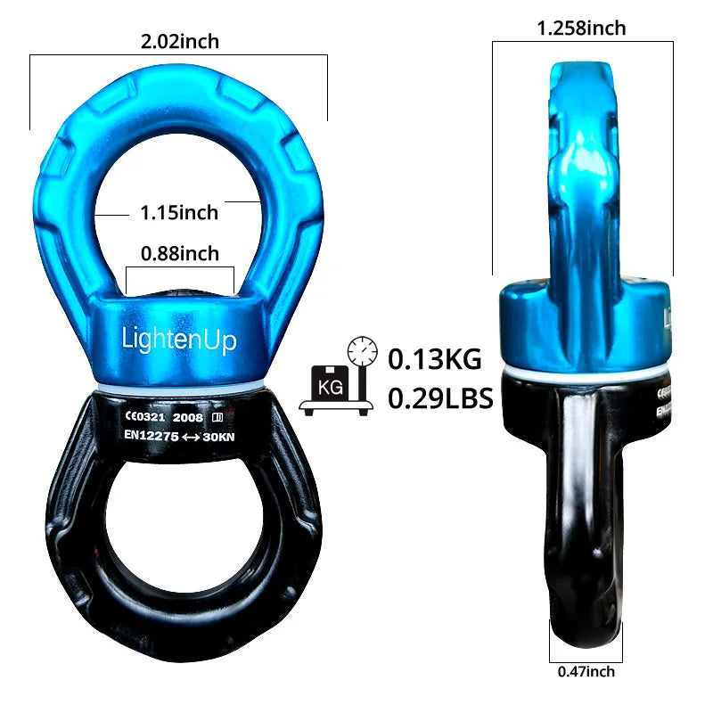 30KN Outdoor Safety Rope Swivel Connector