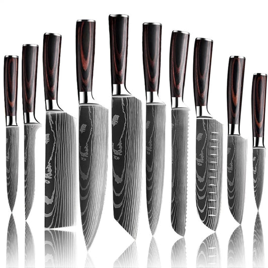 Damascus Kitchen Knives