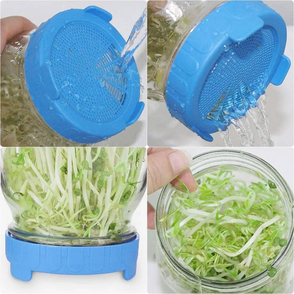 Wide Mouth Plastic Mason Jar Sprouting Lid