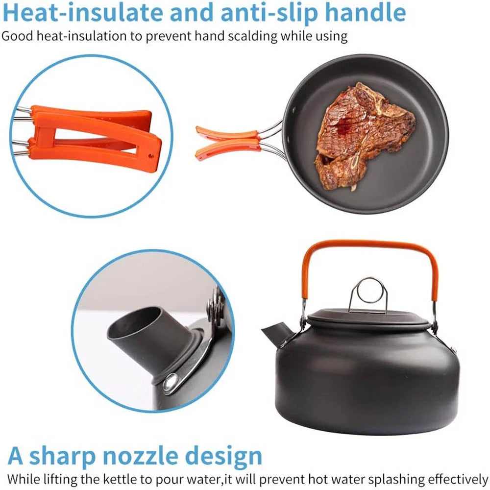 Aluminum Lightweight Camping Cookware Kit