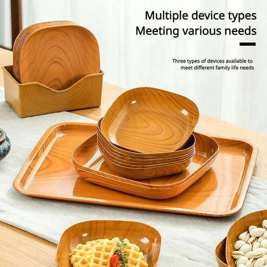 Japanese bone plate with imitation wood grain design