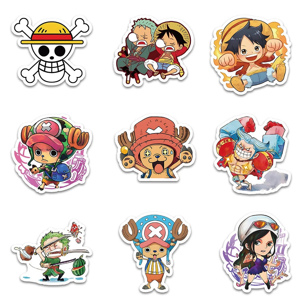 One Piece Anime Stickers Cute Cartoon