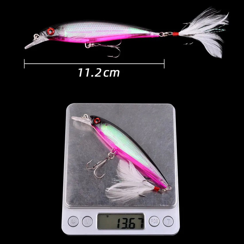 5pcs/box Laser 3D Eyes Bionic Minnow Fishing Lures