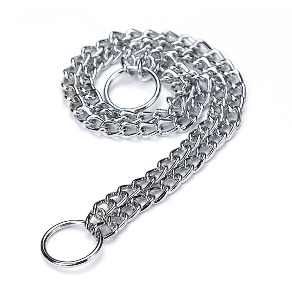 Double Row Stainless Steel Chain Slip Collar