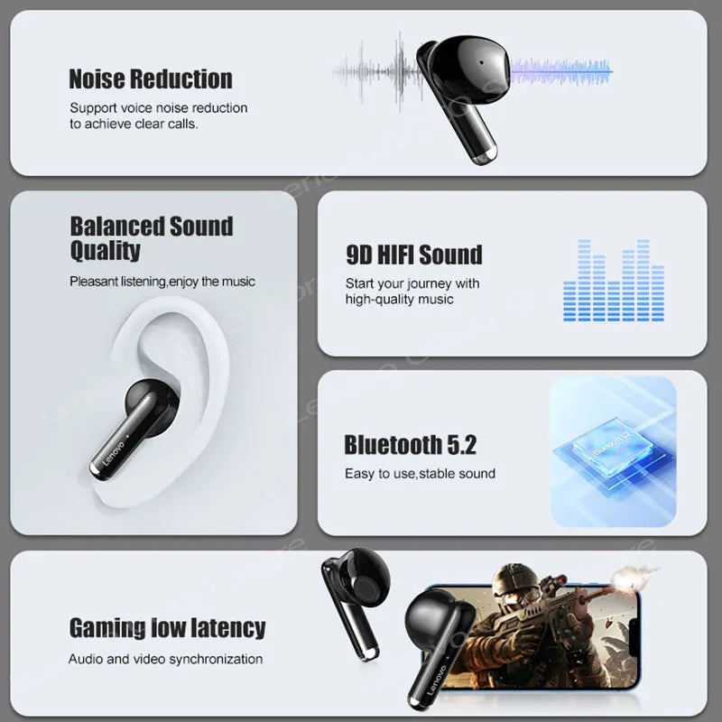 Bluetooth Gamer Headset Waterproof TWS Noise Reduction With Microphone Sports Earbuds