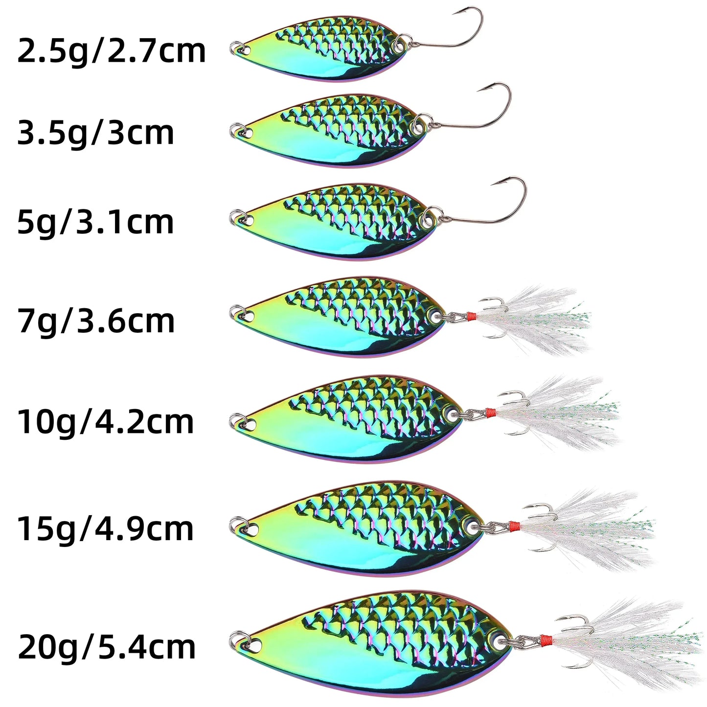 Metal Trout Spoon Fishing Lure 2.5g-20g