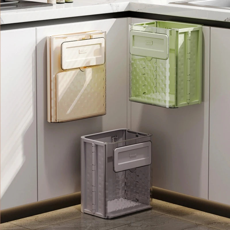 RV Waste Basket Folding Wall Mounted Storage Bin