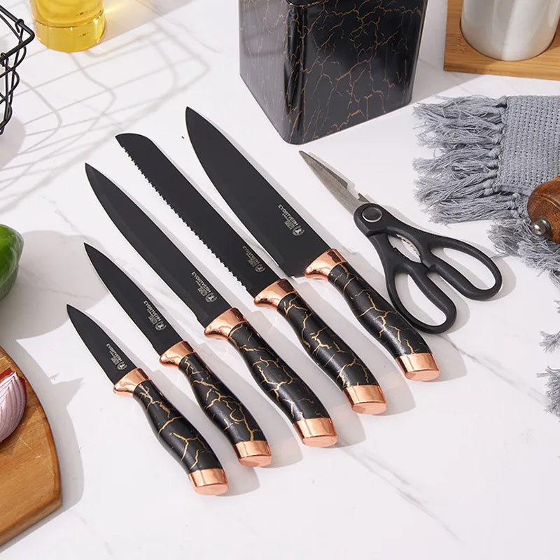 7pcs Kitchen Knife Set with Grinding Stone