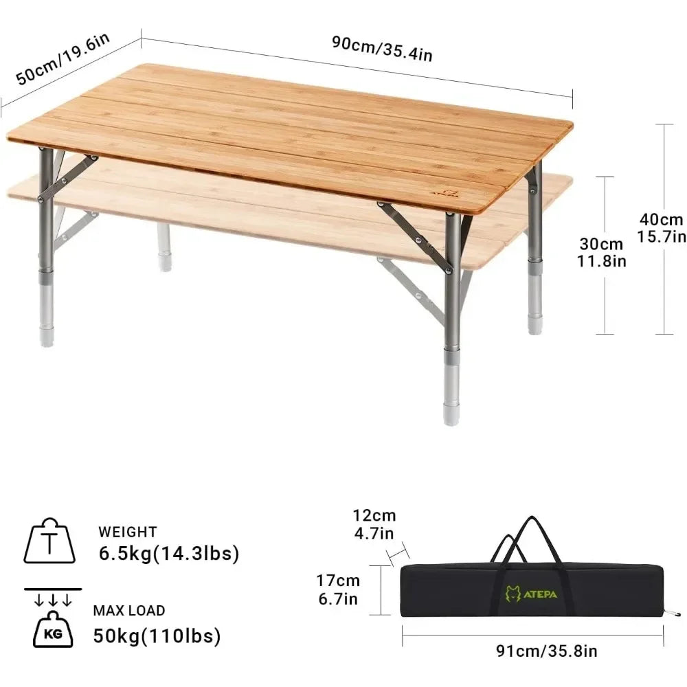 Bamboo Folding Picnic Table