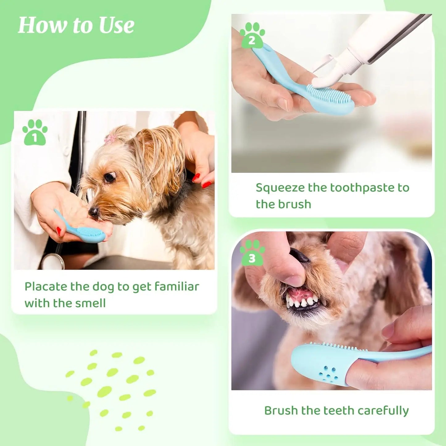 Soft Pet Finger Toothbrush Food Grade Silicone Brush