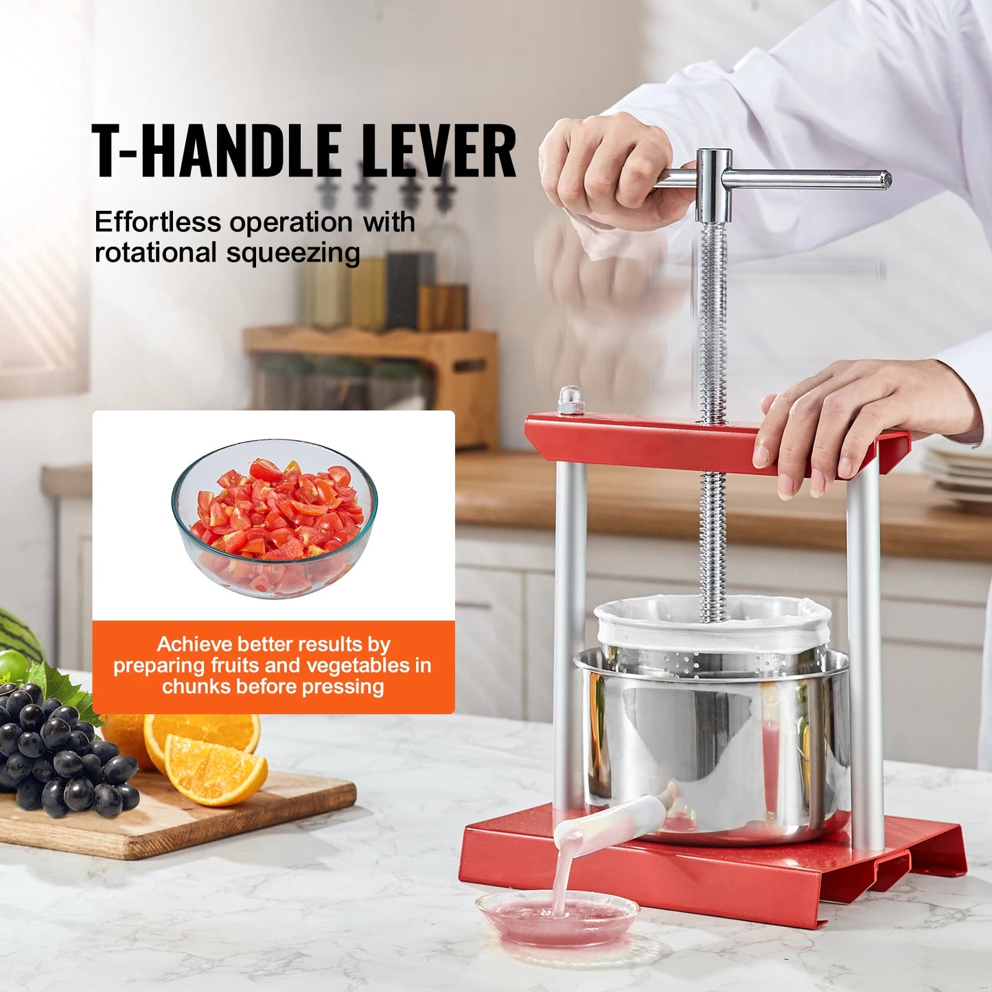 Manual Juice Maker w/T-Handle