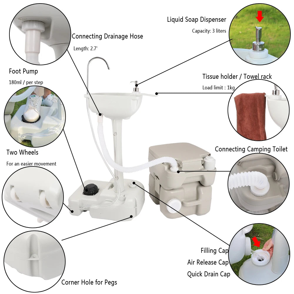 Camping Sink with Toilet