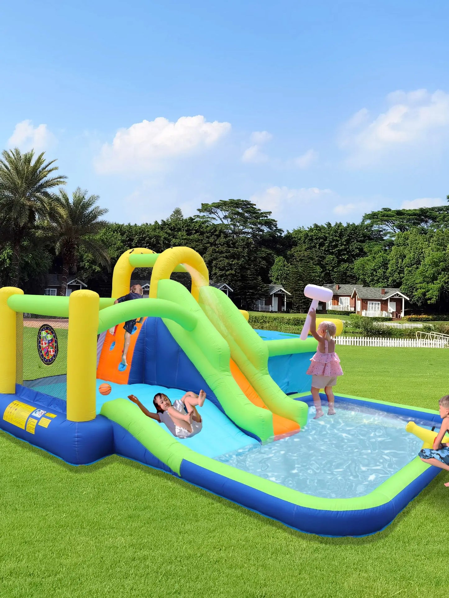 Inflatable Water Park Bouncing House - Michef's Outside