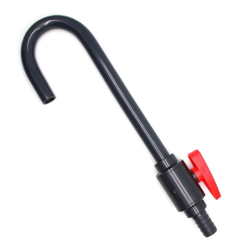 Fish Tank Bend Tube Water Feeder Hook w/Valve