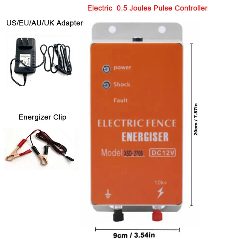 Electric Fence 0.5 Joules Low Impedance Energizer