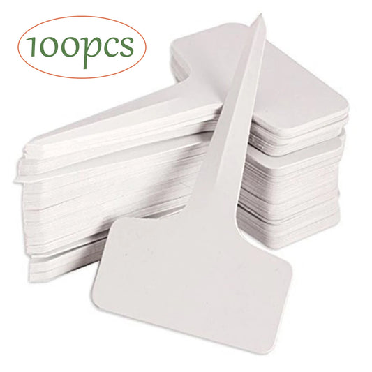 50/100pcs White Plastic PVC Plant T-type Tags