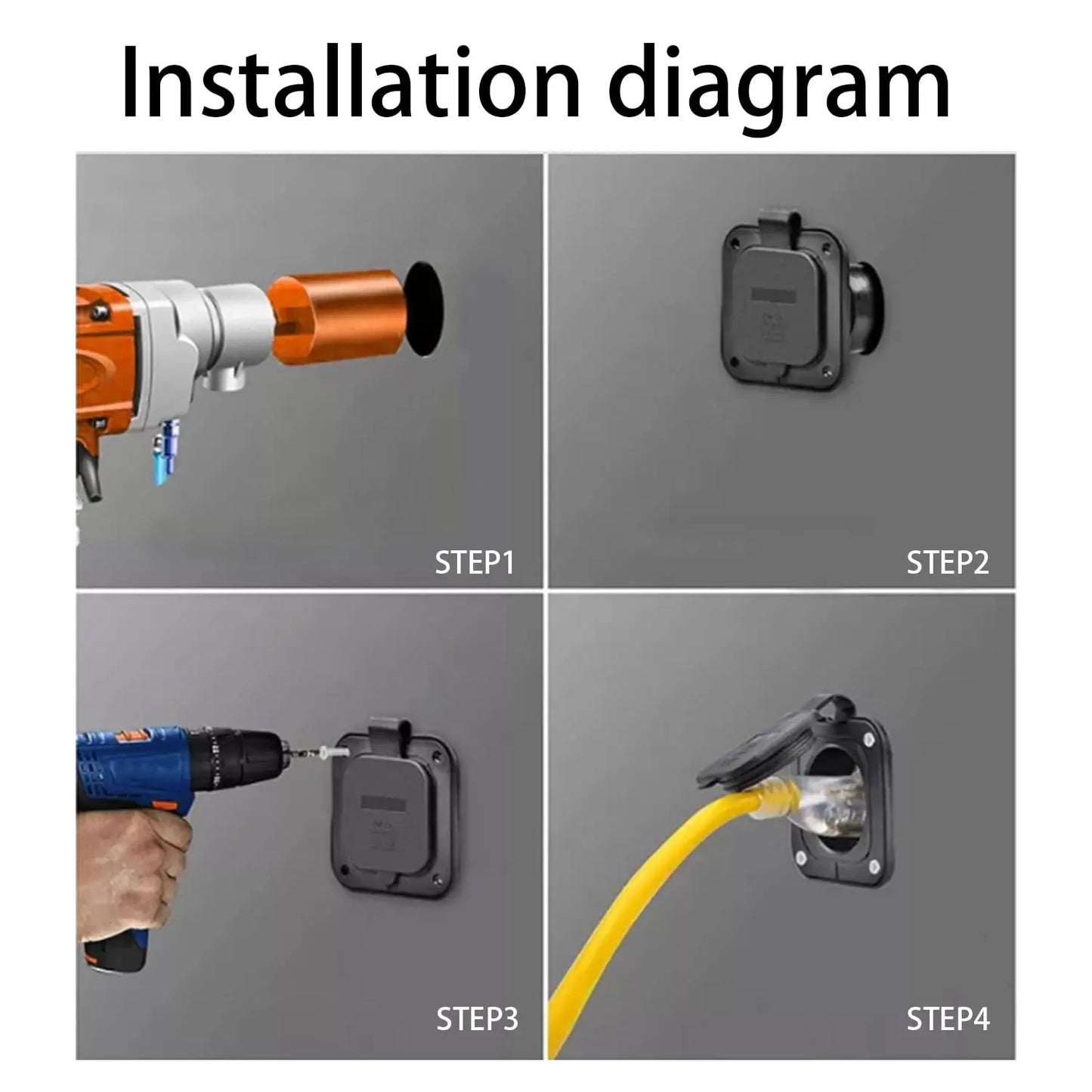 RV Power socket with cord