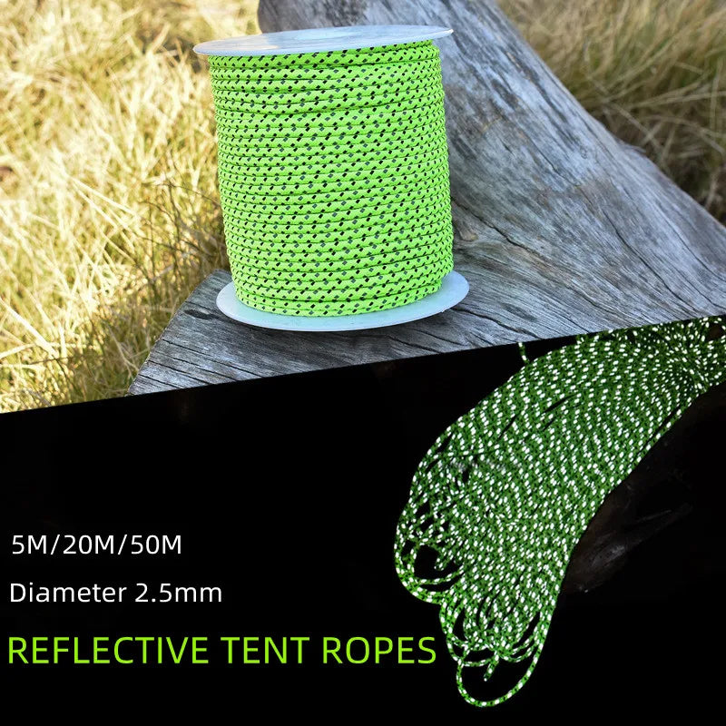 50M Luminous Rope Camping Paracord Cord