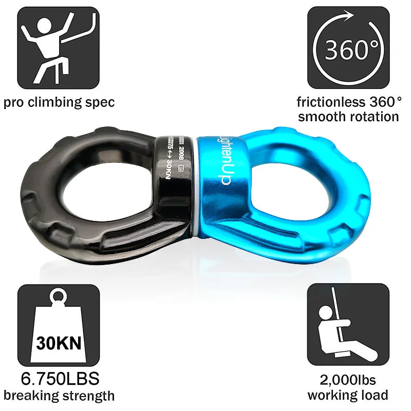 30KN Outdoor Safety Rope Swivel Connector