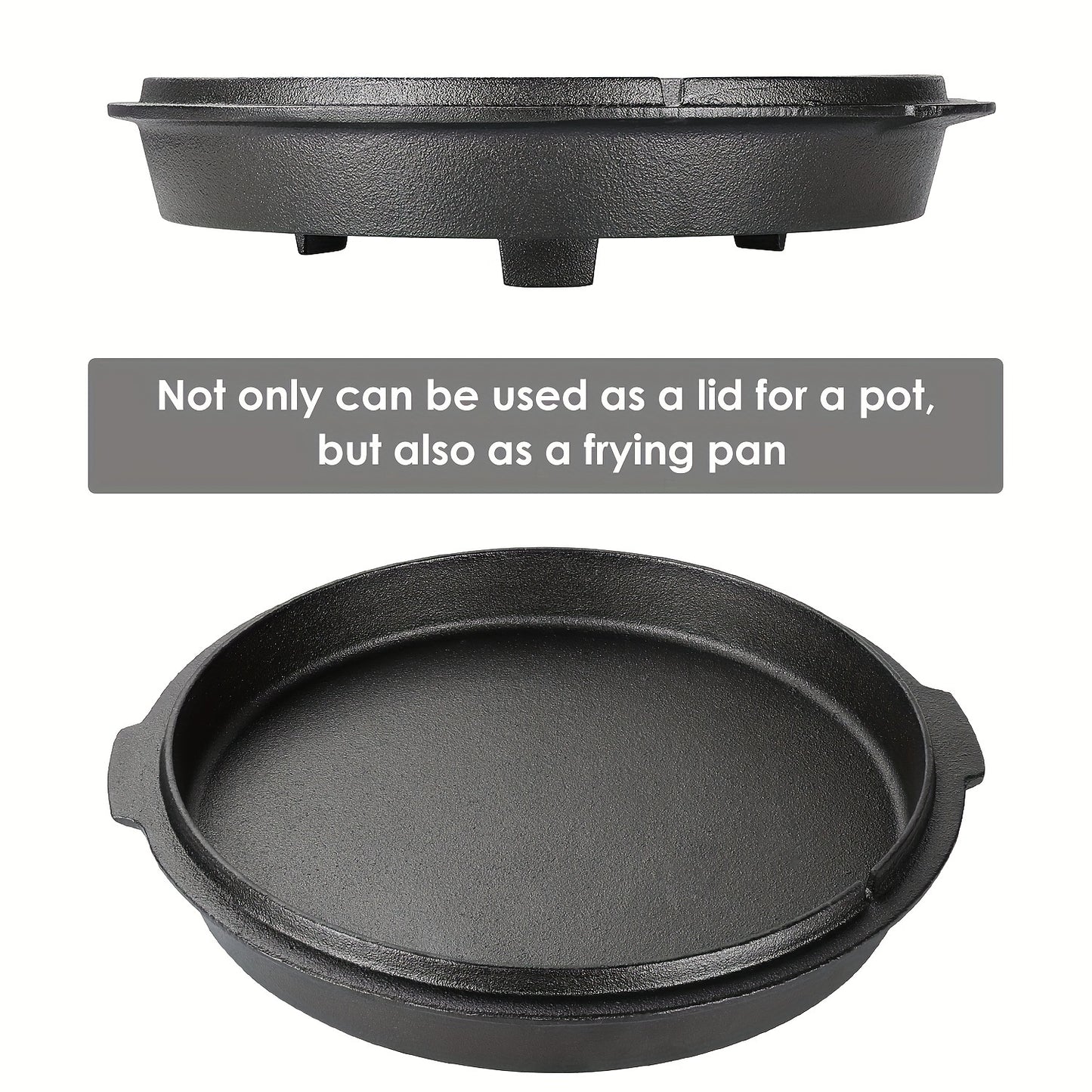 Pre-Seasoned Cast Iron Dutch Oven with Lid Lifter Handle