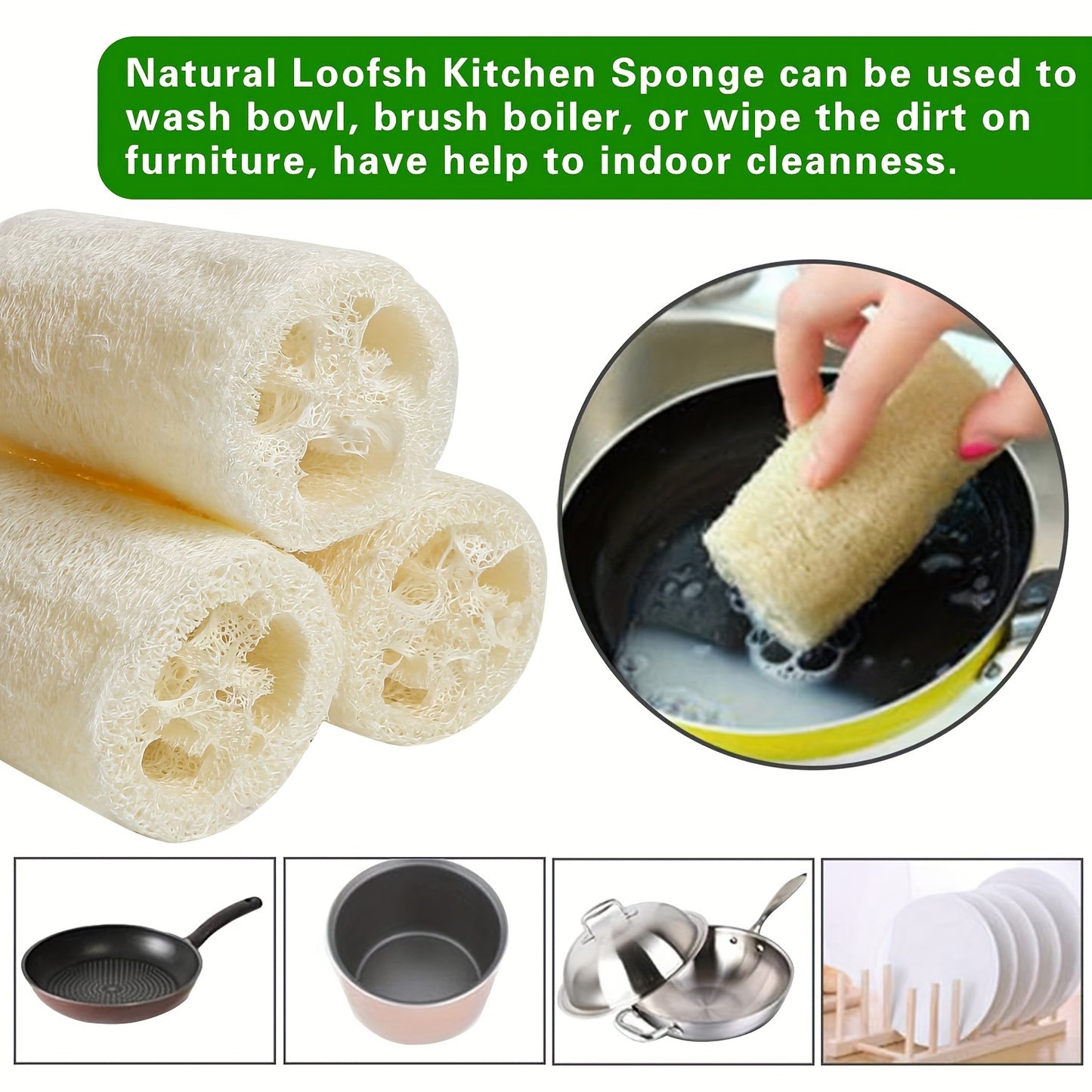 Organic Luffa Bath & Shower Exfoliating Sponge