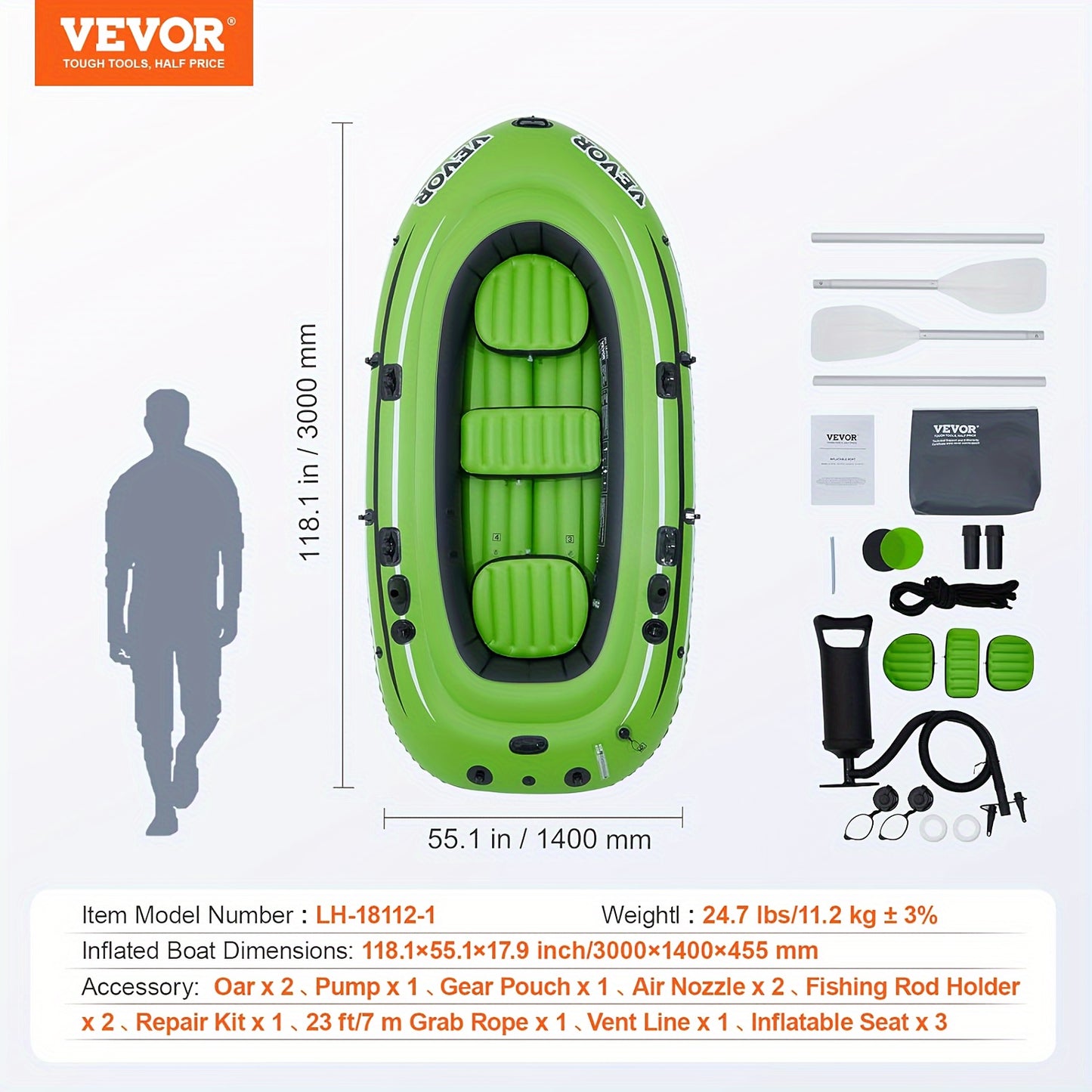 VEVOR Inflatable Boat